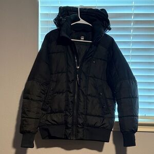 G-Star Whistler Black Quilted Hooded Jacket
